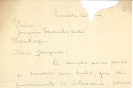 [Carta] 1951, Limache, Chile [a] Joaquín Edwards Bello