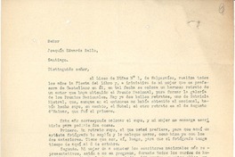 [Carta] 1951, Valparaíso, Chile [a] Joaquín Edwards Bello