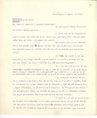 [Carta] 1965 ago. 10, Santiago, Chile [a] Joaquín Edwards Bello