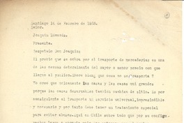 [Carta] 1953 feb. 14, Santiago, Chile [a] Joaquín Edwards Bello