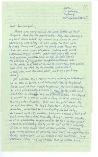 [Carta] 1963 sep. 20, Cambridge, Inglaterra [a] Joaquín Edwards Bello
