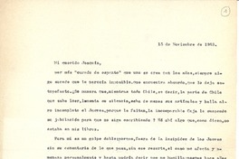 [Carta] 1963 nov. 15, Santiago, Chile [a] Joaquín Edwards Bello