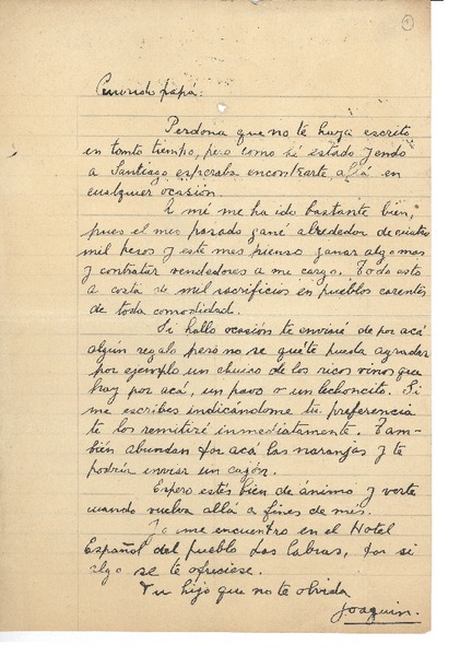 [Carta] c.1945, Las Cabras, Chile [a] Joaquín Edwards Bello