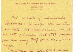 [Carta] c.1938, Buenos Aires, Argentina [a] Joaquín Edwards Bello