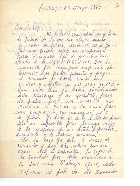 [Carta] 1961 may. 25, Santiago, Chile [a] Joaquín Edwards Bello