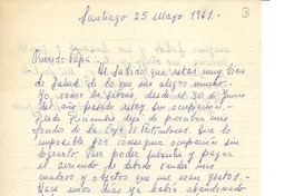 [Carta] 1961 may. 25, Santiago, Chile [a] Joaquín Edwards Bello
