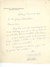[Carta] 1948 ene. 2, Santiago, Chile [a] Joaquín Edwards Bello