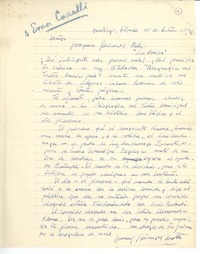 [Carta] 1952 oct. 11, Santiago, Chile [a] Joaquín Edwards Bello