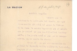 [Carta] 1927 jul. 17, Santiago, Chile [a] Joaquín Edwards Bello