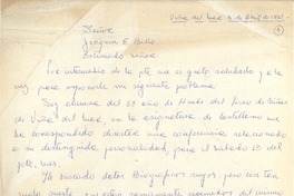 [Carta] 1961 abr. 3, Viña del Mar, Santiago, Chile [a] Joaquín Edwards Bello