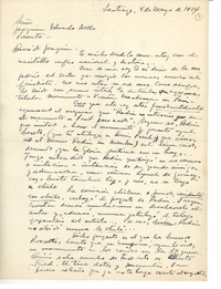 [Carta] 1954 mar. 4, Santiago, Chile [a] Joaquín Edwards Bello