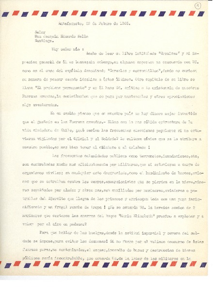 [Carta] 1965 feb. 26, Antofagasta, Chile [a] Joaquín Edwards Bello