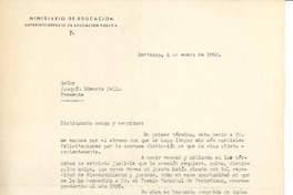 [Carta] 1960 ene. 4 Santiago, Chile [a] Joaquín Edwards Bello