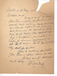 [Carta] 1954 mar. 11, Santiago, Chile [a] Joaquín Edwards Bello