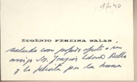 [Tarjeta] 1959 noviembre, Santiago, [Chile] [a] Joaquín Edwards Bello