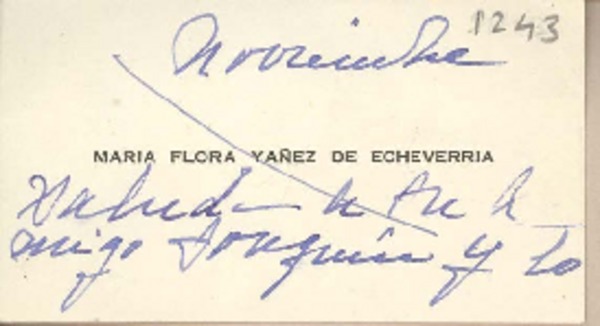 [Tarjeta] [1959] noviembre, Santiago, Chile [a] Joaquín Edwards Bello