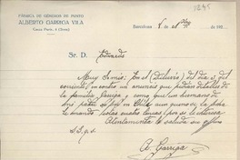 [Carta] 1925 noviembre 8, Barcelona, [España] [a] Joaquín Edwards Bello