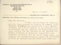 [Carta] 1943 marzo 5, Santiago, [Chile] [a] Joaquín Edwards Bello