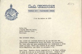 [Carta] 1959 diciembre 5, Valparaíso, [Chile] [a] Joaquín Edwards Bello