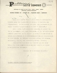 [Carta] 1959 noviembre 19, Santiago, [Chile] [a] Joaquín Edwards Bello