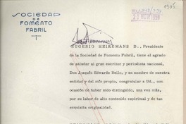 [Carta] 1959 noviembre 20, Santiago, [Chile] [a] Joaquín Edwards Bello
