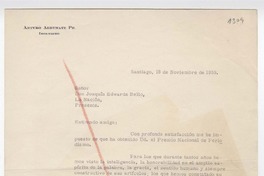 [Carta] 1959 noviembre. 18, Santiago, [Chile] [a] Joaquín Edwards Bello