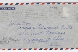 [Carta] 1963 noviembre 3, Madrid, España [a] Joaquín Edwards Bello