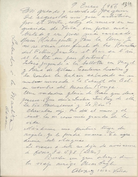 [Carta] 1956 enero 9, Viña del Mar, [Chile] [a] Joaquín Edwards Bello