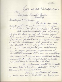 [Carta] 1961 octubre 6, Viña del Mar, [Chile] [a] Joaquín Edwards Bello