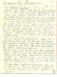 [Carta] 1938 ago. 4, Perú [a] Gabriela Mistral