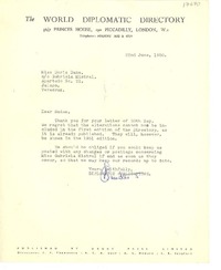 [Carta] 1946 ago. 14, London [a] Doris Dana, Jalapa, Veracruz