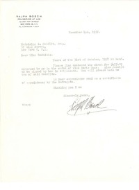 [Carta] 1957 nov. 4, New York [a] Madeleine S. Redditt, New York