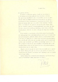 [Carta] 1954 abr. 3, [Santiago, Chile] [a] Doris Dana, [New York]