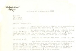 [Carta] 1955 feb. 28, Santiago, Chile [a] Doris Dana, [New York]