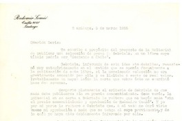 [Carta] 1955 mar. 5, Santiago, Chile [a] Doris Dana, [New York]