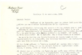 [Carta] 1955 nov. 21, Santiago, Chile [a] Doris Dana, [New York]