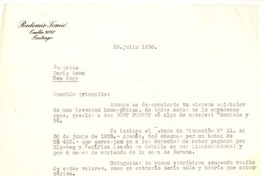 [Carta] 1956 jul. 29, Santiago, Chile [a] Doris Dana, [New York]