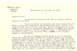 [Carta] 1957 dic. 26, Santiago, Chile [a] Doris Dana, [New York]