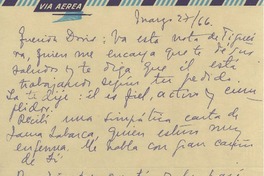 [Carta] 1966 mar. 27, [Montevideo, Uruguay] [a] Doris Dana, [New York]