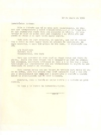 [Carta] 1966 jun. 12, [New York] [a] Esther de Cáceres, Montevideo, Uruguay