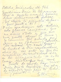 [Carta] 1966 oct. 26, [Montevideo, Uruguay] [a] Doris Dana, [New York]