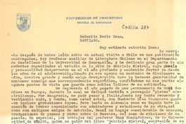 [Carta] [1960], Concepción, Chile [a] Doris Dana, Santiago, [Chile]