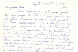 [Carta] 1953 oct. 30, Rapallo, [Italia] [a] Doris Dana, [New York]