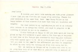 [Carta] 1954 may. 23, Rapallo, [Italia] [a] Doris Dana, [New York]