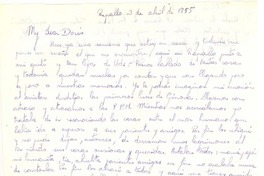 [Carta] 1955 abr. 3, Rapallo, [Italia] [a] Doris Dana, [New York]