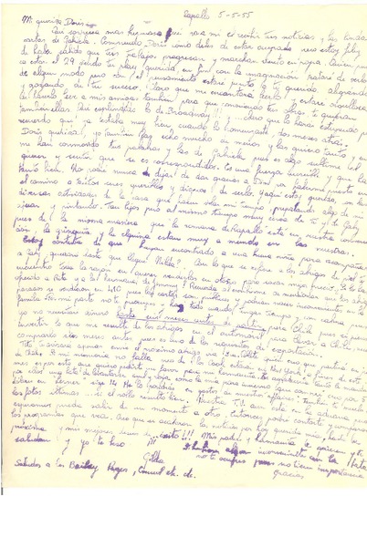 [Carta] 1955 may. 5, Rapallo, [Italia] [a] Doris Dana, [New York]