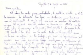 [Carta] 1955 ago. 9, Rapallo, [Italia] [a] Doris Dana, [New York]