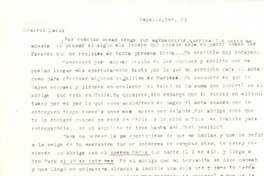 [Carta] [1955?] nov. 29, Rapallo, [Italia] [a] Doris Dana, [New York]