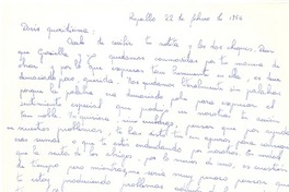 [Carta] 1956 feb. 22, Rapallo, [Italia] [a] Doris Dana, [New York]