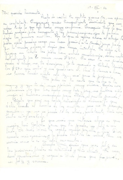 [Carta] 1956 dic. 15, Rapallo, [Italia] [a] Doris Dana, [New York]